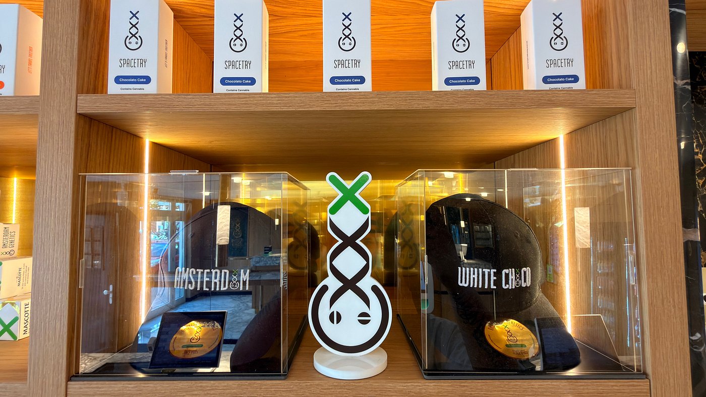 Exhibición de productos en Coffeeshop West